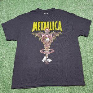Metallica Graphic T Shirt Men's Size XL Black Short Sleeve Crew Neck Rock Band